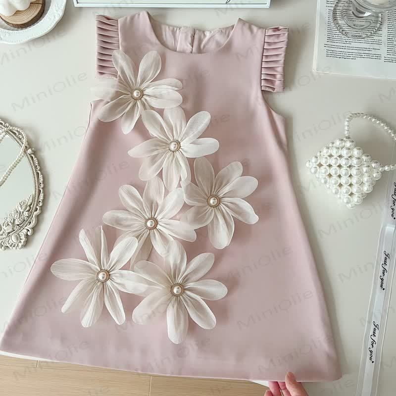Toddler 3D Flower Sleeveless Graceful Dress - image 11