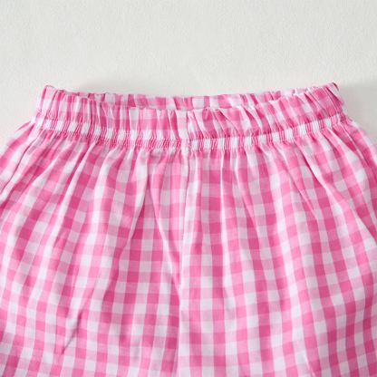 LA DOLCE VITA Baby White Tee and Pink Plaid Shorts 2-Piece Set - image 6