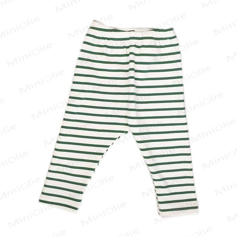 Baby Fleece Lined Striped Leggings - Green - 2-3T - image 4