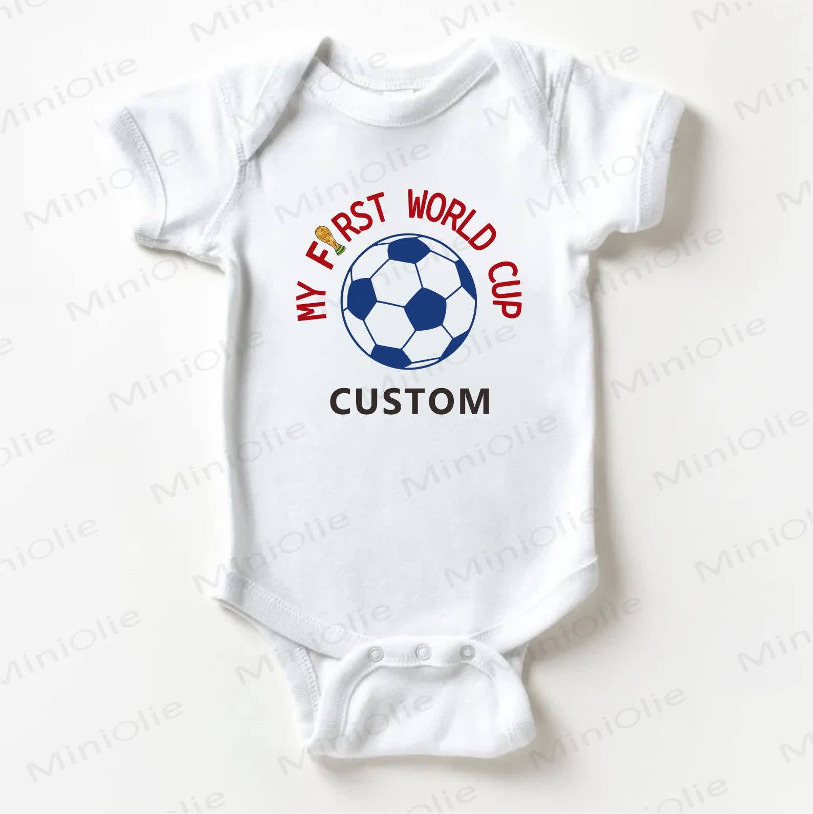 Name Customization Football Slogan Baby White Bodysuit - White - 18-24M - image 1