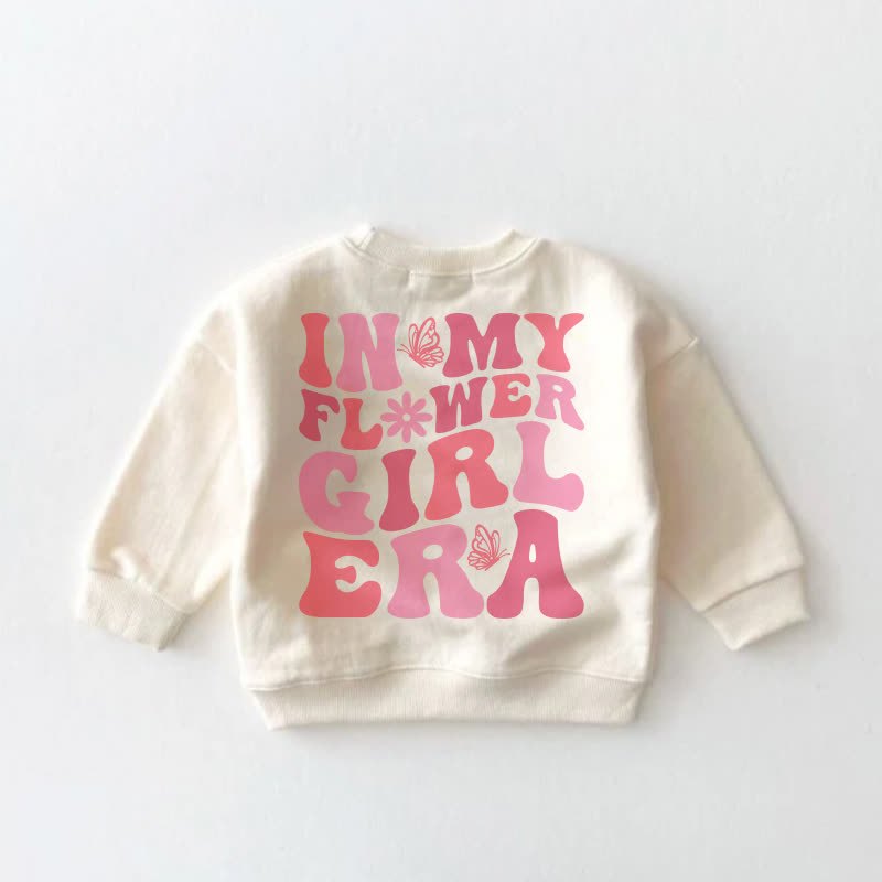 IN MY FLOWER GIRL ERA Baby Toddler Butterfly Cream Sweatshirt - image 3