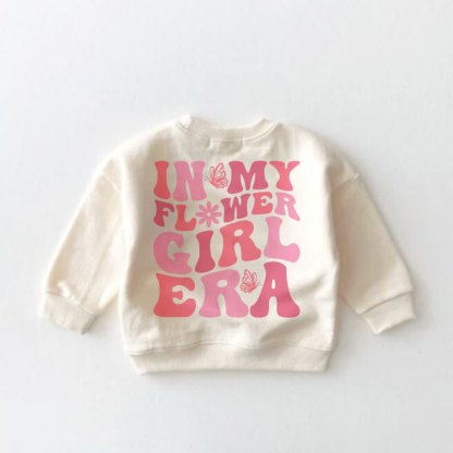 IN MY FLOWER GIRL ERA Baby Toddler Butterfly Cream Sweatshirt - image 3