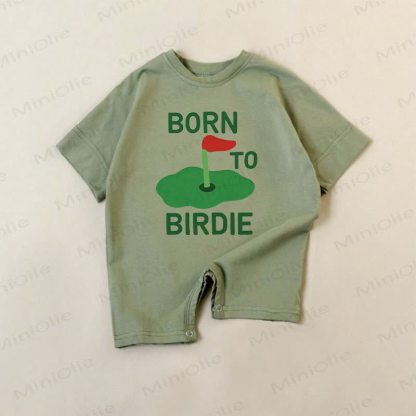 BORN TO BIRDIE Baby Golf Dark Green Romper - Green - 18-24M - image 1