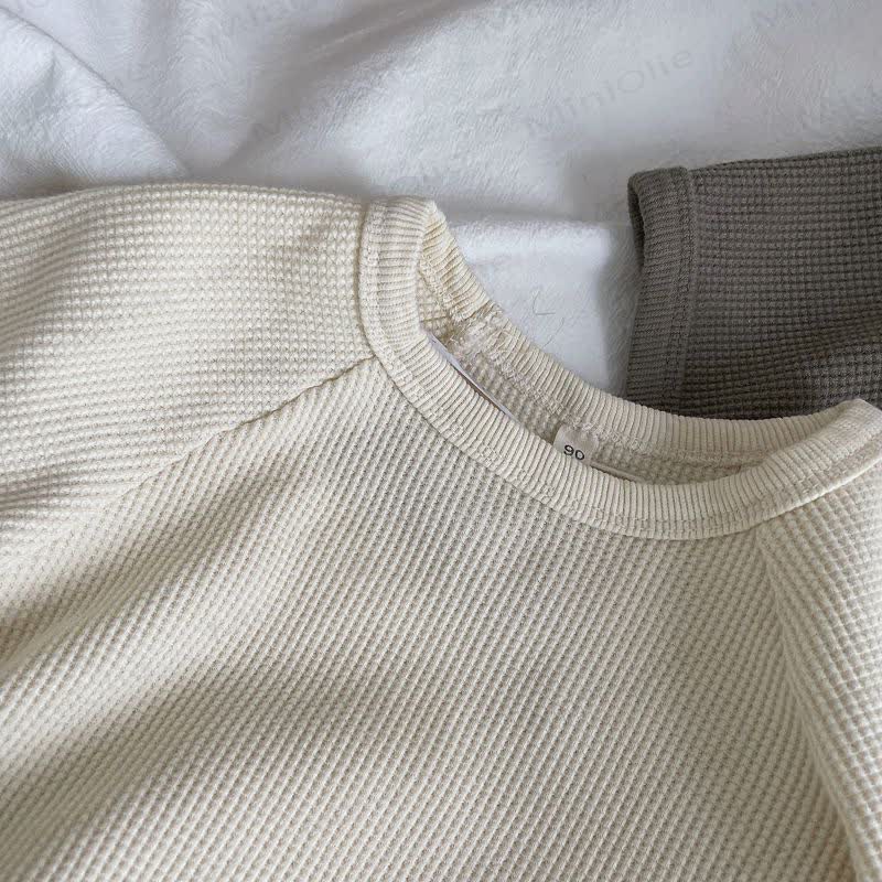 Toddler 2-Piece Solid Color Waffle Set - image 5