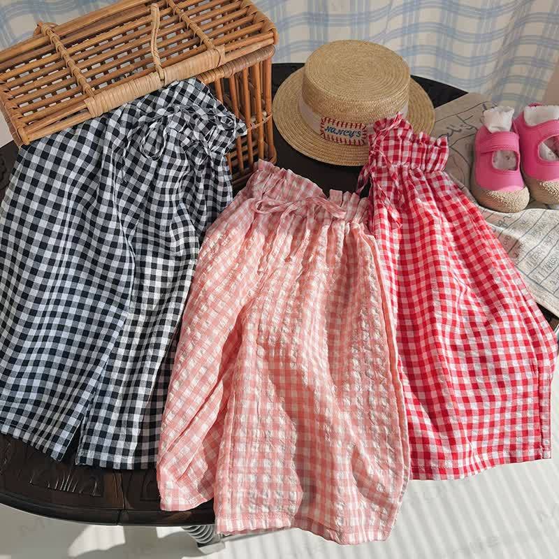 Toddler Girl Loose Plaid Soft Pants - image 6