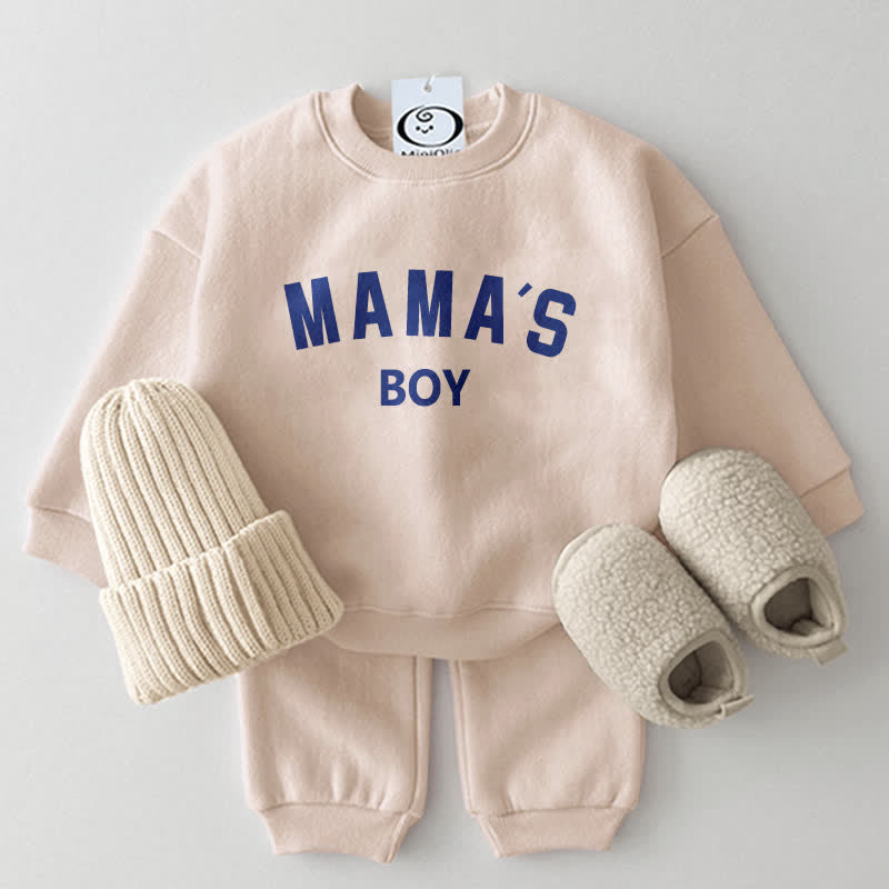 MAMA'S BOY Baby 2-Piece Simple Set - Beige - 2-3T - image 1