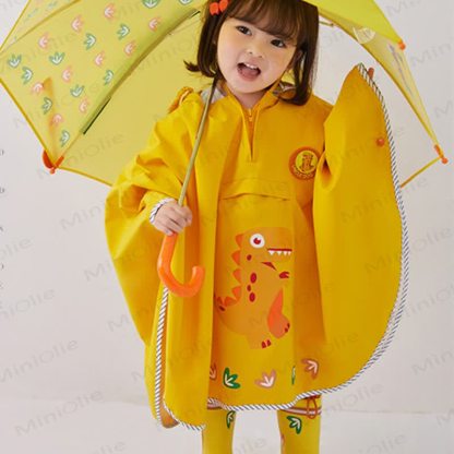 Toddler Dinosaur Hooded Cloak Raincoat - image 4 - image 5