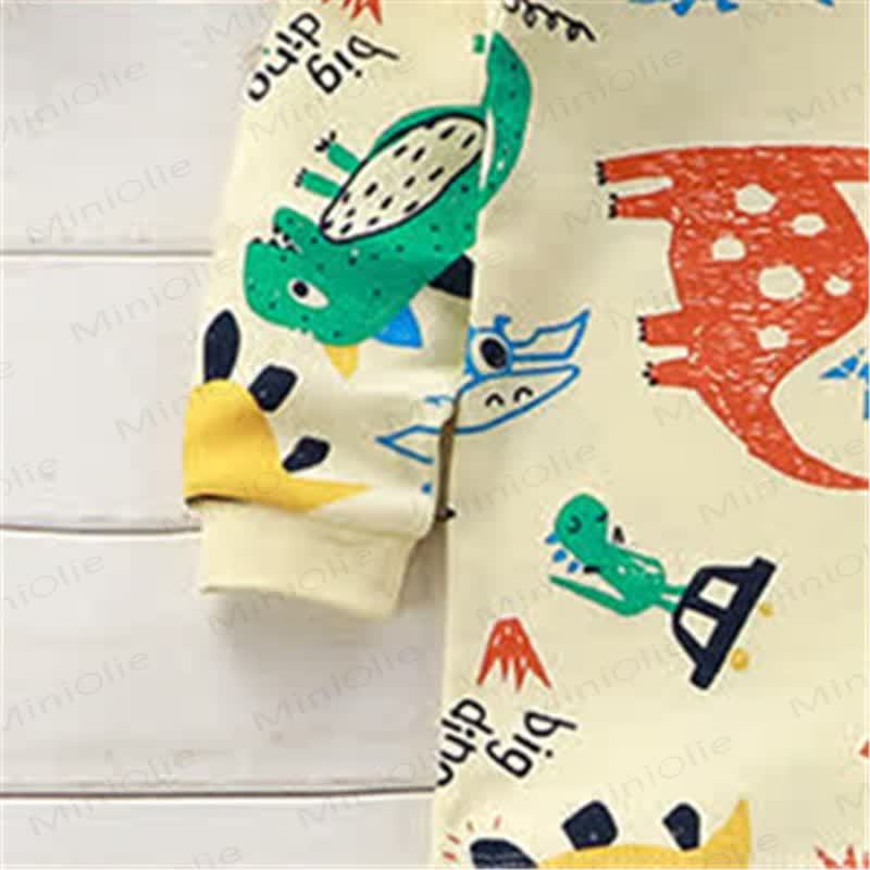 Baby Toddler Dino Crew Neck Pajamas Set - image 2