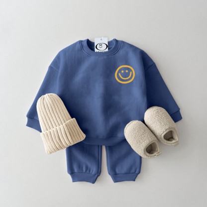 Baby 2-Piece Simple Cute Smile Set - Blue - 2-3T - image 3