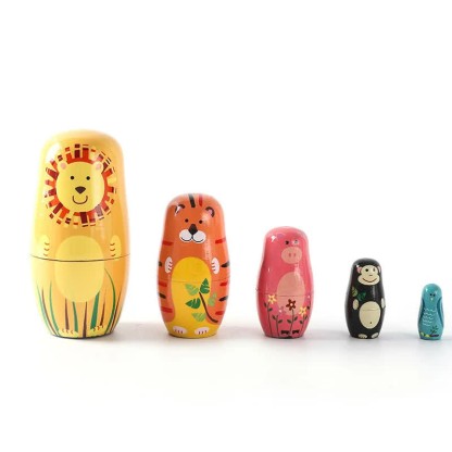 5 Pcs Animal Nesting Dolls - image 5