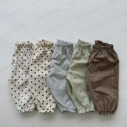 Toddler Tomato Dots Flower Plaid Pants - image 2