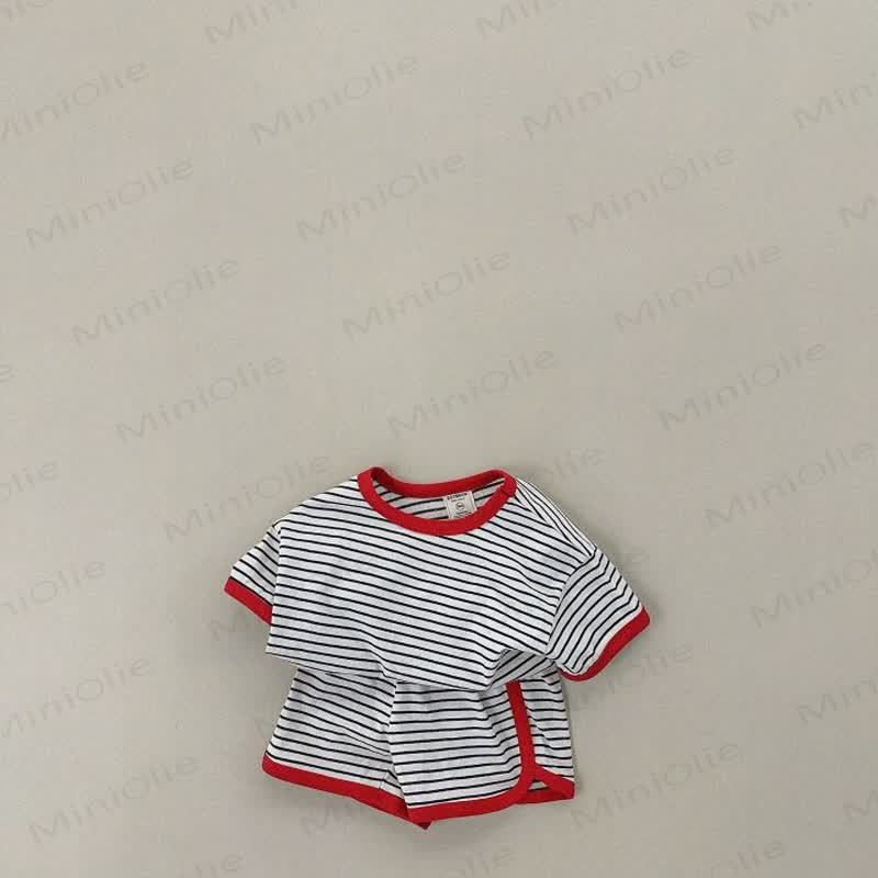 Toddler 2-Piece Striped Lovely Set - Red - 7-9T - image 3