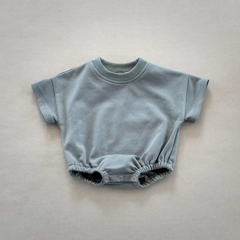 Baby Loose Solid Color Comfort Bodysuit - Light Blue - 18-24M - image 6
