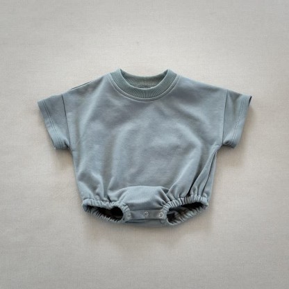 Baby Loose Solid Color Comfort Bodysuit - Light Blue - 18-24M - image 6