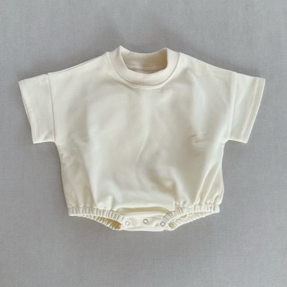 Baby Loose Solid Color Comfort Bodysuit - White - 18-24M - image 14