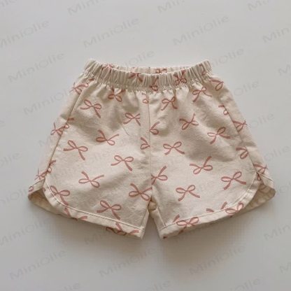 Baby Toddler Bow Plaid Linen Shorts - Bows - 5-7T - image 11