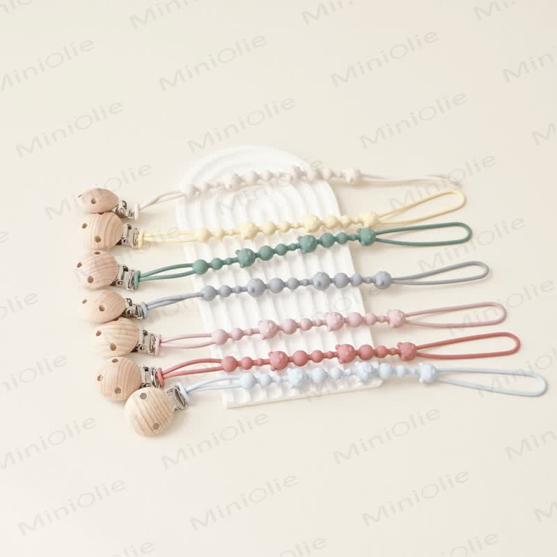 Baby Silicone Bear Pacifier Clip - image 2