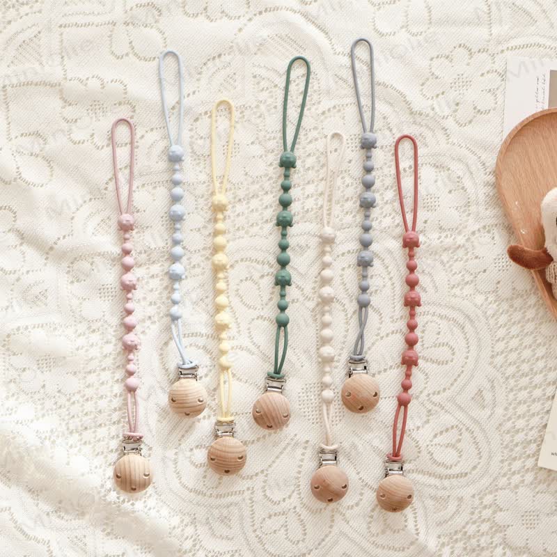 Baby Silicone Bear Pacifier Clip - image 1