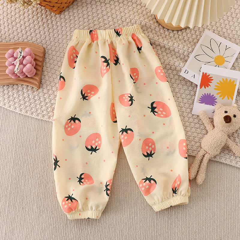 Toddler Strawberry Flower Dots Animal Pants - Strawberry - 12-13T - image 7