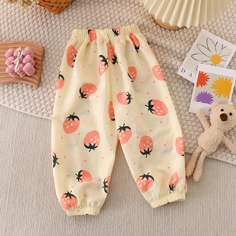Toddler Strawberry Flower Dots Animal Pants - Strawberry - 12-13T - image 7