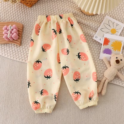 Toddler Strawberry Flower Dots Animal Pants - Strawberry - 12-13T - image 7