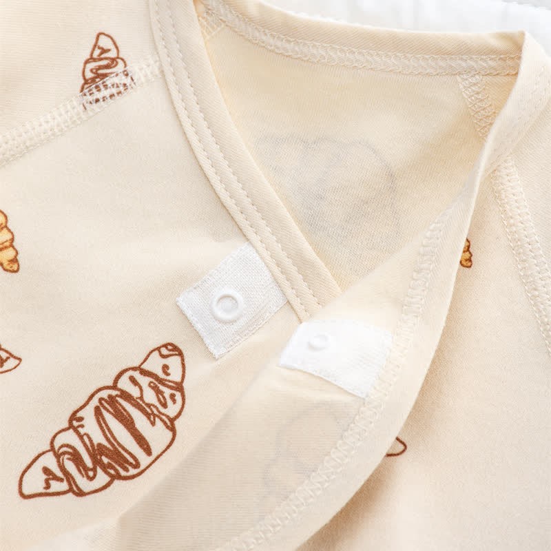 Baby Croissant Kimono Apricot Romper - image 3