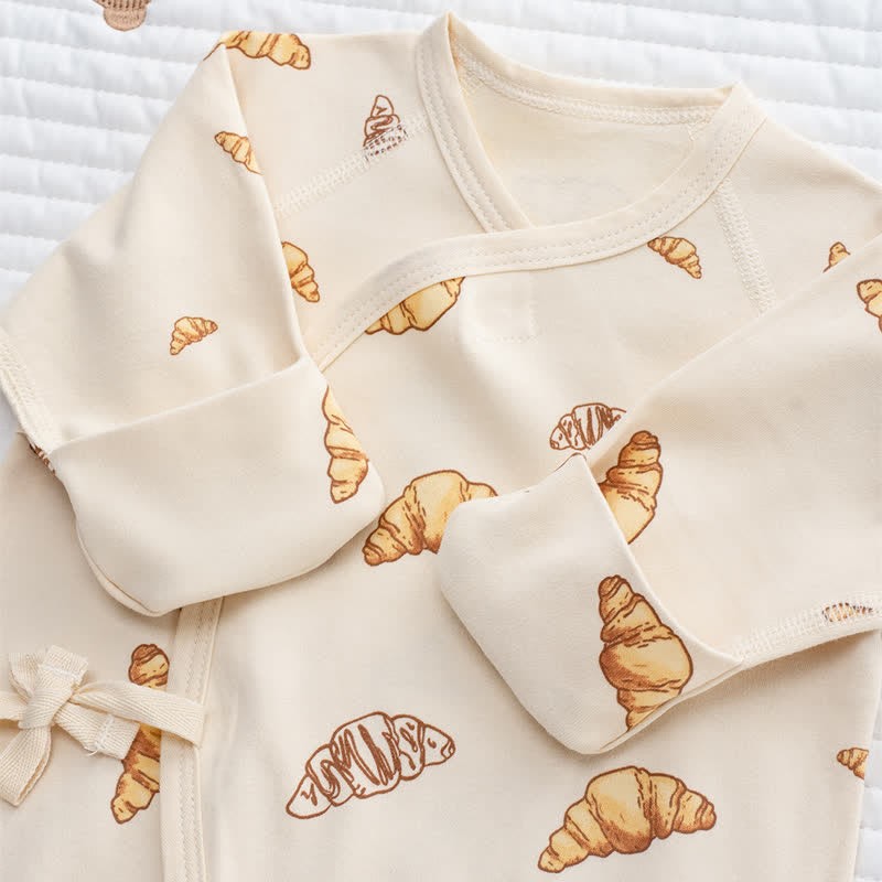 Baby Croissant Kimono Apricot Romper - image 5