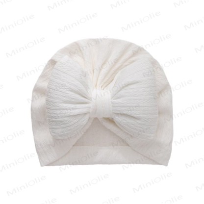 Baby Newborn Bow Protector Hat - White - image 3