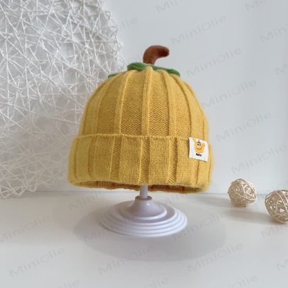 Baby Pumpkin Lovely Knitted Beanie - Yellow - 3-24M - image 9
