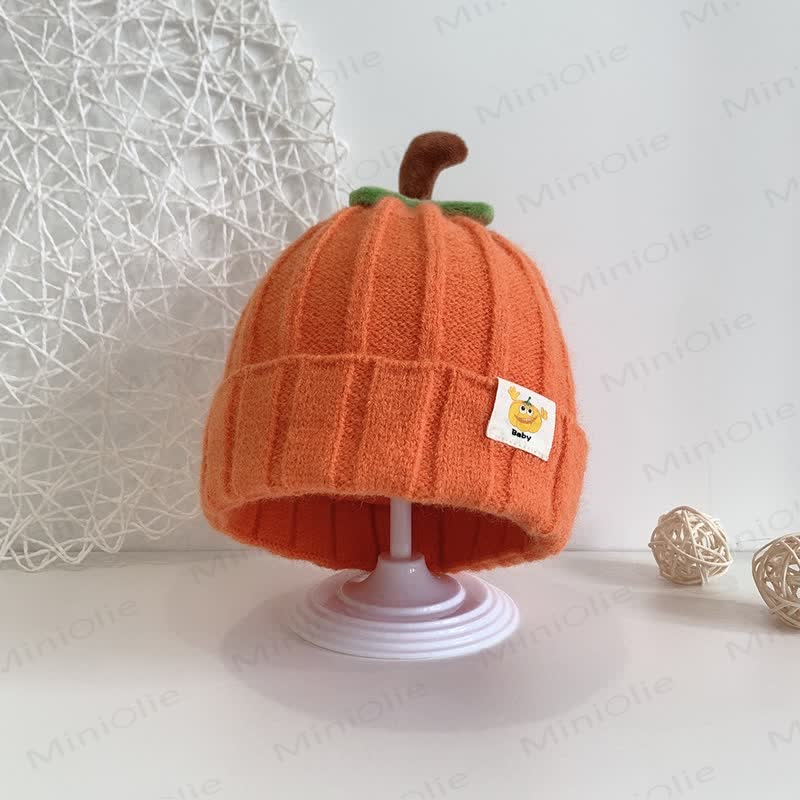 Baby Pumpkin Lovely Knitted Beanie - Orange - 3-24M - image 8