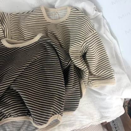 Kid Boy Striped Crew-neck Long Sleeve Top - image 3