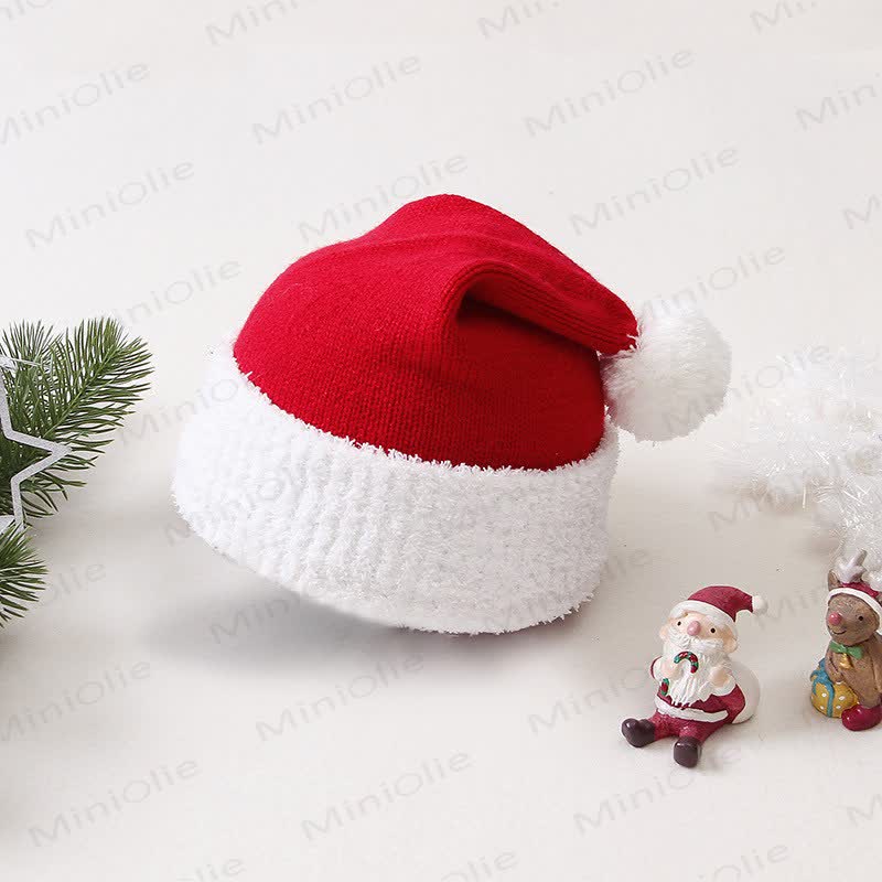 Baby Christmas Pompom Beanie - Red - 2-3T - image 2