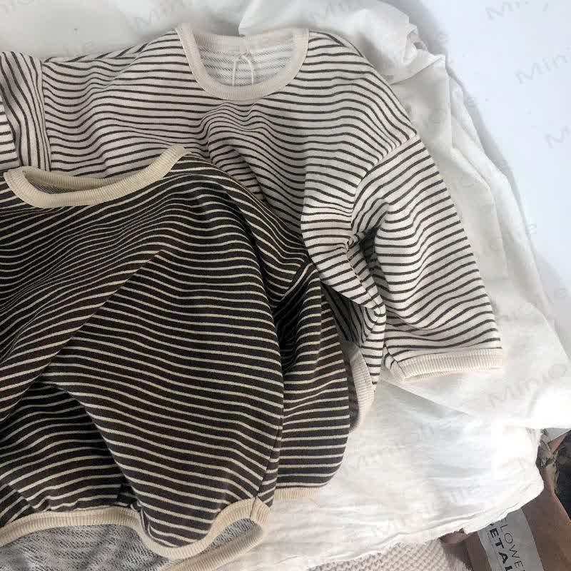 Kid Boy Striped Crew-neck Long Sleeve Top - image 4