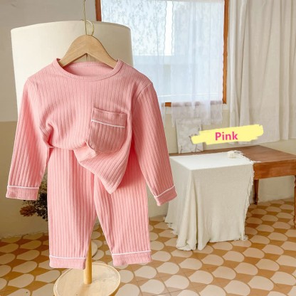 Toddler 2-Piece Simple Pocket Pajamas Set - Pink - 11-12T - image 4