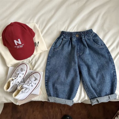Kid Boy Loose Harem Jeans Pants - image 1
