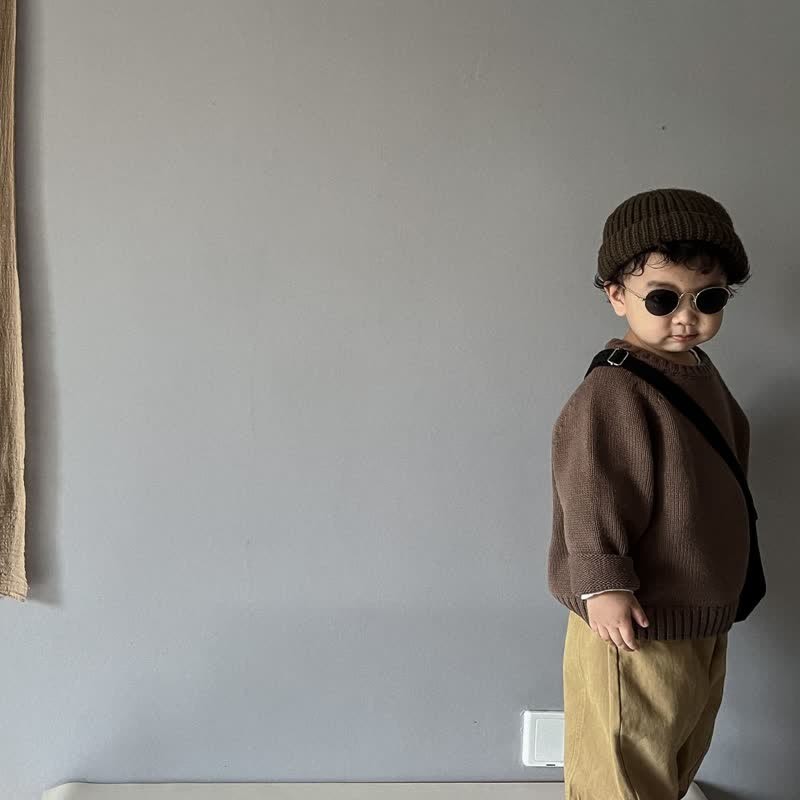 Toddler Solid Color Loose Relax Sweater - image 16