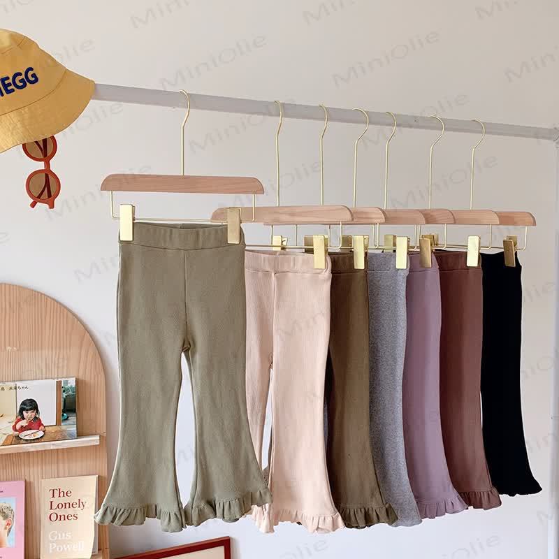 Toddler Solid Color Bell-bottomed Pants - image 4