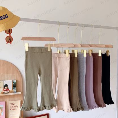 Toddler Solid Color Bell-bottomed Pants - image 4