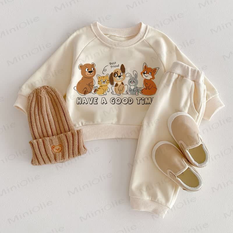 HAVE A GOOD TIME Baby 2-Piece Animal Set - Beige - 18-24M - image 1