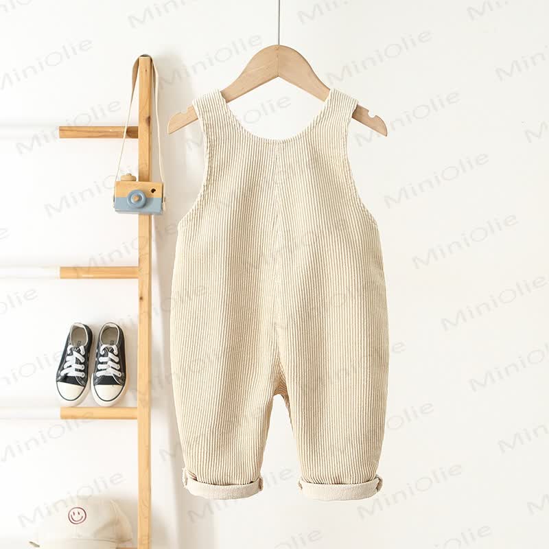 LOVE SMILE Toddler Corduroy Pocket Overalls - image 3