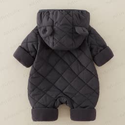 Baby Bear Hooded Cotton Padded Romper - image 13