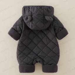 Baby Bear Hooded Cotton Padded Romper - image 13