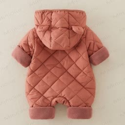 Baby Bear Hooded Cotton Padded Romper - image 15
