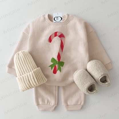 Baby 2-Piece Candy Cane Beige Set - Beige - 2-3T - image 1