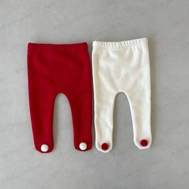 Baby Christmas Colors Lovely Tights - Red - 18-24M - image 1