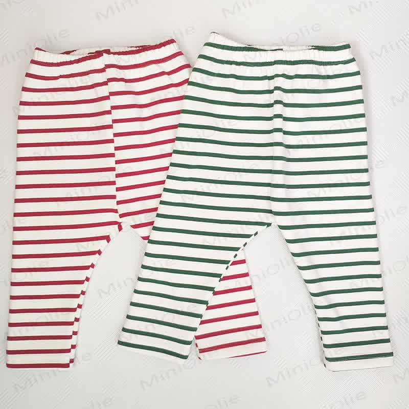 Baby Fleece Lined Striped Leggings - image 2