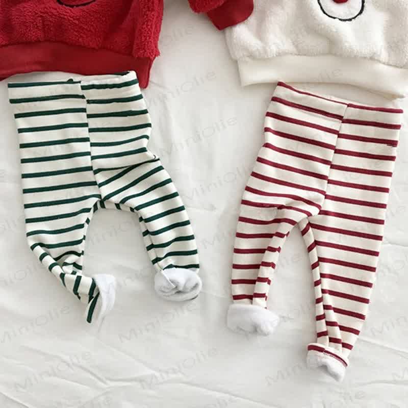 Baby Fleece Lined Striped Leggings - image 1