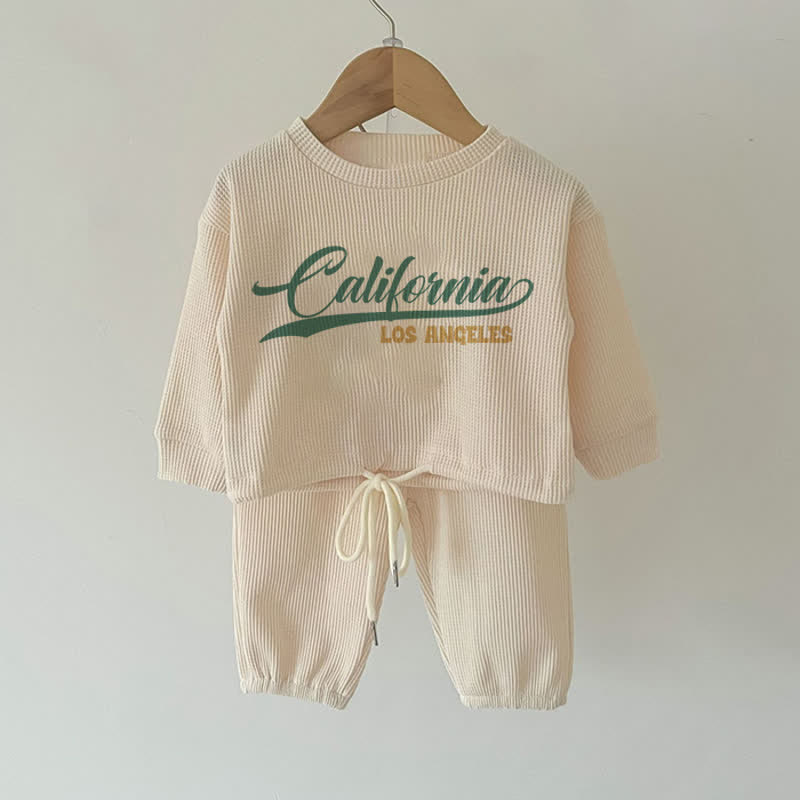 CALIFORNIA LOS ANGELES Baby 2Piece Waffle Set MiniOlie UK