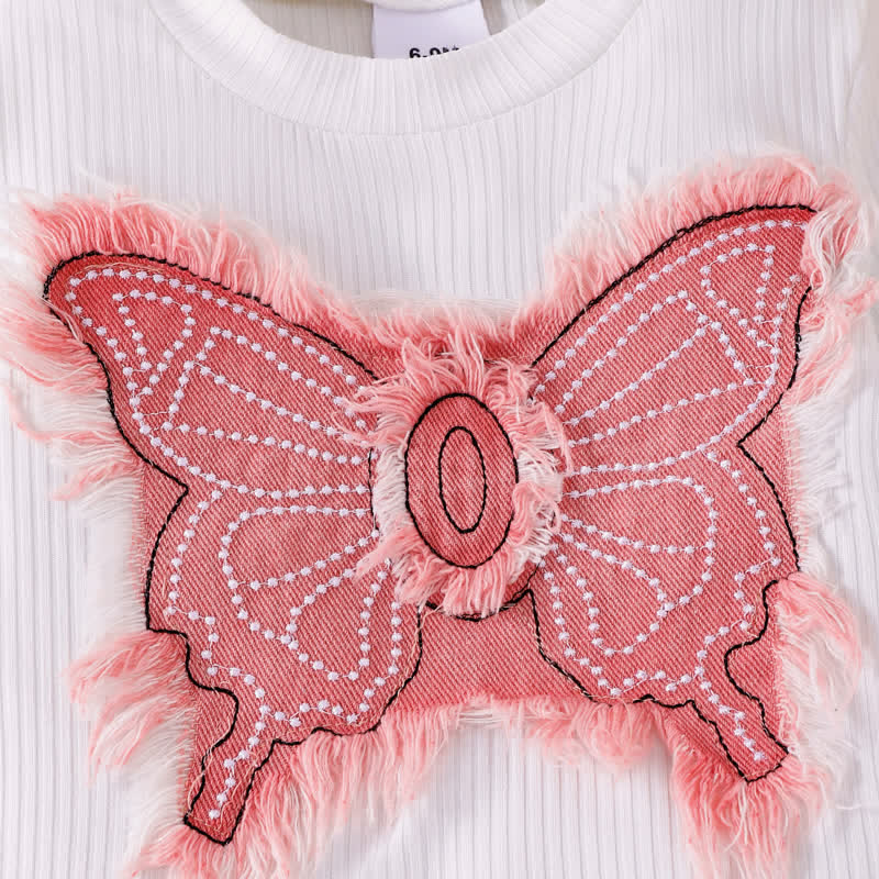 Baby 2-Piece Butterfly Bows Denim Set - image 10