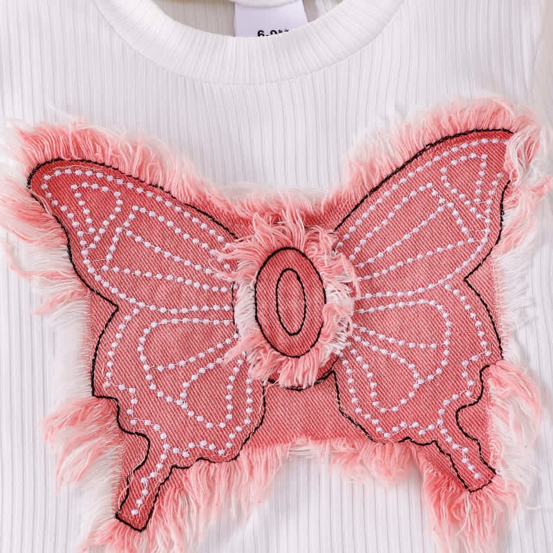 Baby 2-Piece Butterfly Bows Denim Set - image 10